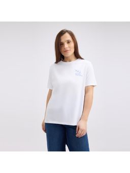 Pepe Jeans - Women White Back Print Short Sleeve T-Shirt