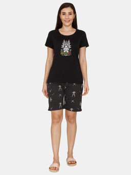 Zivame - Looney Tunes Knit Cotton Shorts Set - Anthracite