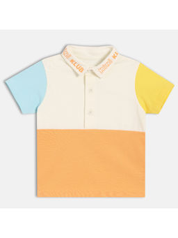 MINI KLUB - Multi-Color Cotton Colorblock Polo T-Shirt
