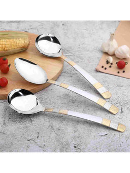 Wonderchef - Roma Serving Spoon With Gold Plating (Set of 3)