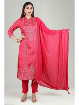 Cotton Culture - Cotton Straight Printed Kurta & Pant with Dupatta (Set of 3)