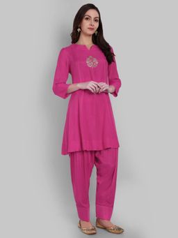 Mera Rang - Zikr Hot Pink Kalidar Kurta with Lahori Salwar (Set of 2)