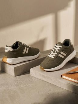 North Star - Men Olive Lace-Ups Casual Sneakers