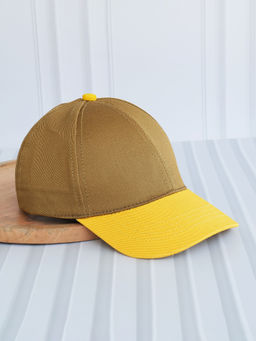 DukieKooky - Brown Colorblock Casual Polyester Cap (M)