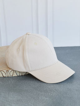 DukieKooky - Cream Solid Casual Polyester Cap (M)