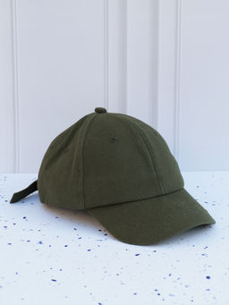 DukieKooky - Olive Solid Casual Polyester Cap (M)