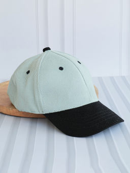 DukieKooky - Green Colorblock Casual Polyester Cap (M)