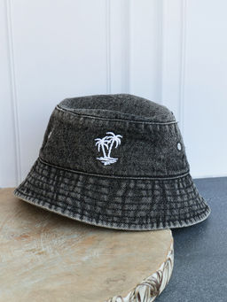 DukieKooky - Black Embroidered Casual Polyester Hat (M)