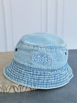 DukieKooky - Blue Embroidered Casual Polyester Hat (M)