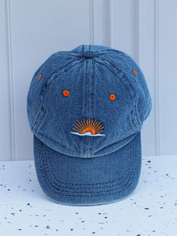 DukieKooky - Blue Embroidered Casual Polyester Cap (M)
