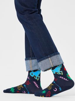 Happy Socks - Unisex Navy Blue Capricorn Socks