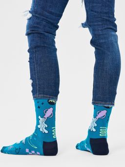 Happy Socks - Unisex Teal Aquarius Socks