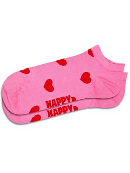 Happy Socks - Unisex Pink Hearts Low Socks