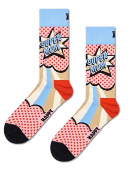 Happy Socks - Unisex Pink Super Mom Socks