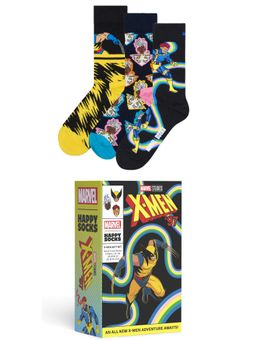 Happy Socks - Unisex Multi-Color MARVEL X-Men Socks (Pack of 3)