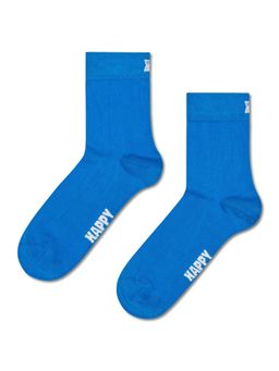Happy Socks - Unisex Blue Solid 1/2 Crew Socks