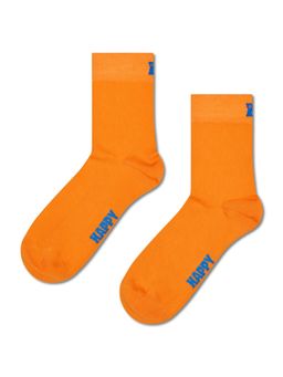 Happy Socks - Unisex Orange Solid 1/2 Crew Socks