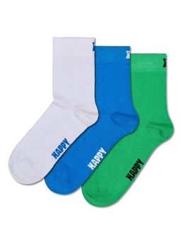 Happy Socks - Unisex Multi-Color Solid Half Crew Socks (Pack of 3)