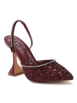 London Rag - Embellished Burgandy Heels