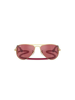 Ray-Ban - Kids Unisex UV Protected Red Lens Pilot Sunglasses - 0RJ9506S223/B552