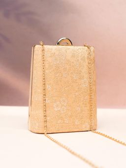 ARTKLIM - Art Klim Beige Aura Clutch Bag with Detachable Strap