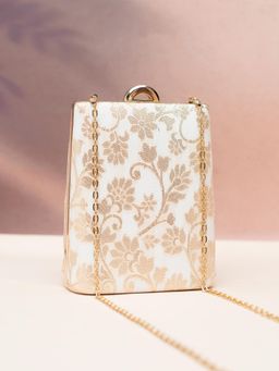 ARTKLIM - Art Klim Cream Royale Clutch Bag with Detachable Strap