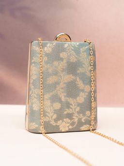 ARTKLIM - Art Klim Misty Blue Elegance Clutch Bag with Detachable Strap