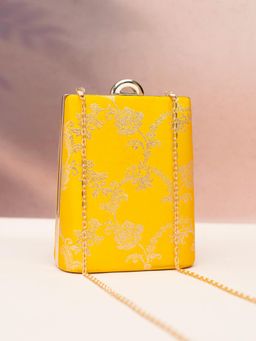 ARTKLIM - Art Klim Yellow Sunshine Elegance Clutch Bag with Detachable Strap