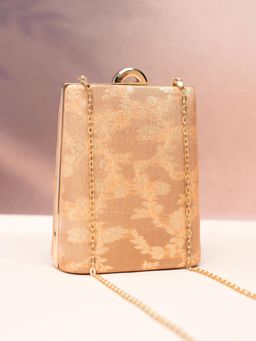 ARTKLIM - Art Klim Gold Bloom Elegance Clutch Bag with Detachable Strap