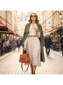 TEXTILE AND BEYOND - Chic Tan Multi Compartment Handbag