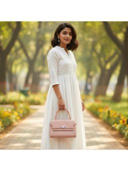 TEXTILE AND BEYOND - Classic Brown Multi Compartment Handbag