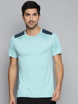 Alcis - Men Turquoise Blue Slim Fit Running T-shirt