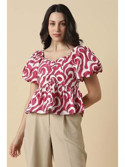 Allen Solly - Women Pink Print Casual Top