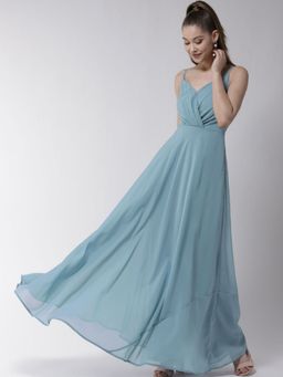 Twenty Dresses by Nykaa Fashion - Blue At The Edge Of Desire Maxi Dress