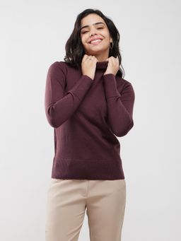 FableStreet - Brown Livsoft Turtle Neck Sweater