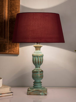 Homesake - Algae Trophy Carved Table Lamp Red Drum
