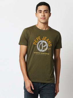 Pepe Jeans - Odin Graphic Printed Green T-Shirt