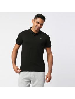 Pepe Jeans - Darren Placement Solid Black Polo T-Shirt