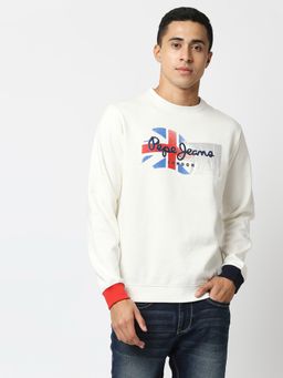 Pepe Jeans - Cider Graphic Printed White Sweatshirt