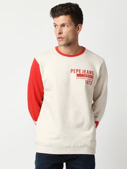 Pepe Jeans - Snow Colour Block Off White Sweatshirt