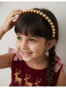 Choko - Kids Gilded Pearls Hairband-Handmade