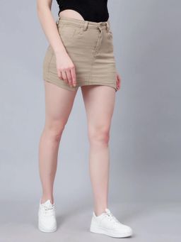 ANNY - Asymmetrical Denim Mini Skirt