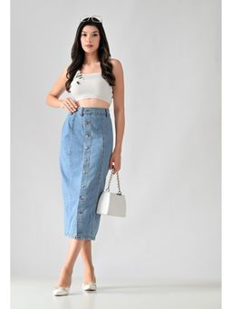 ANNY - Frontline Button Midi Skirt