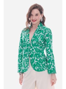 Virgio - Floral Cotton Regular Fit Floral Blazer