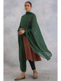 Folksong - Green Embellished Dupatta