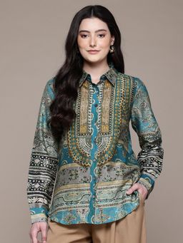 Aarke Ritu Kumar - Turquoise Sarika Shirt