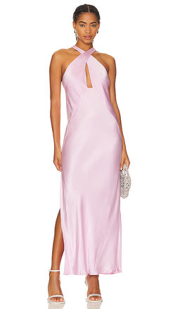 Shona Joy - La Lune Cross Front Keyhole Midi Dress