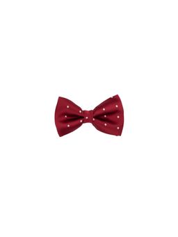 The Tie Hub - Maroon Polka Bow Tie For Men