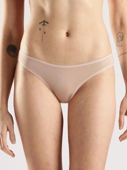 Calvin Klein - Women'S Beige Solid Low Rise Brief