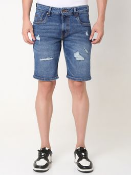 Spykar - Blue Regular Fit Cotton Short Men